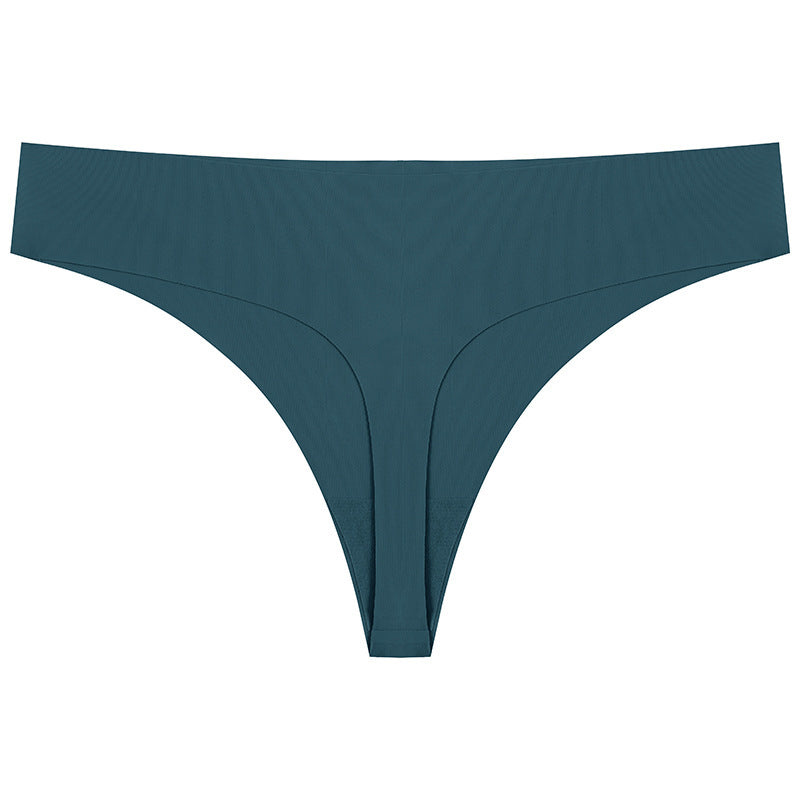 Teal thong on a white background