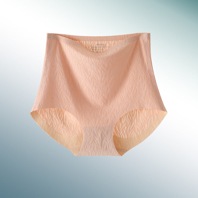Beige women's underwear on a light gray background