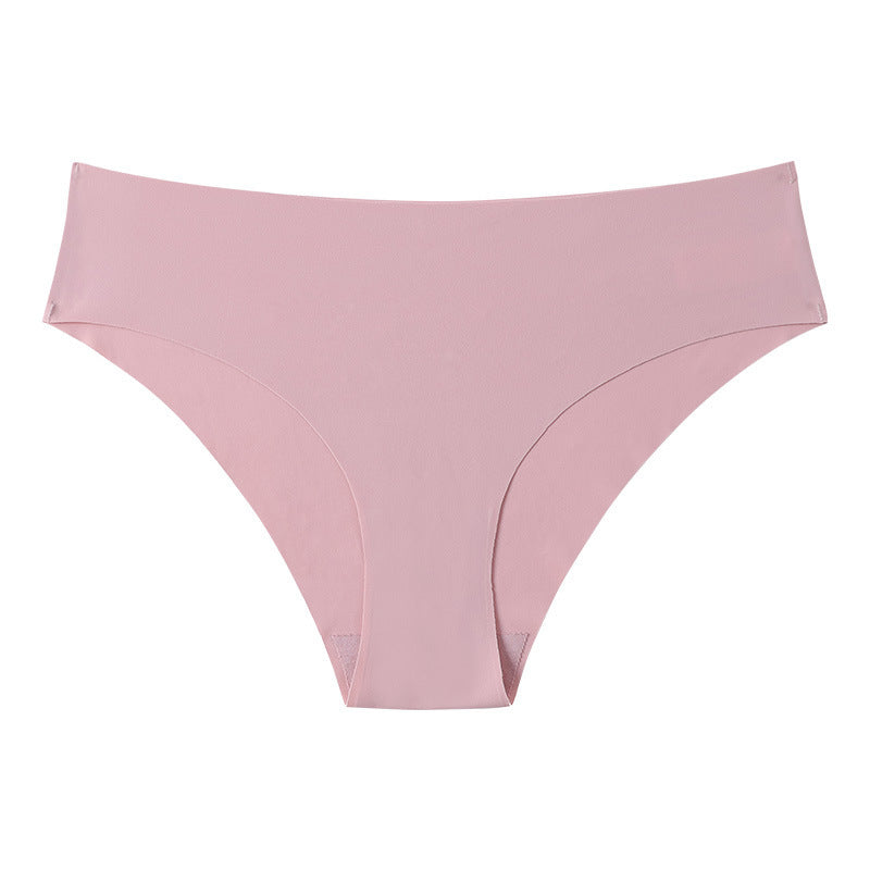 Pink women's underwear on a white background