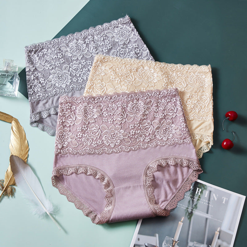 High Waisted Lace Briefs