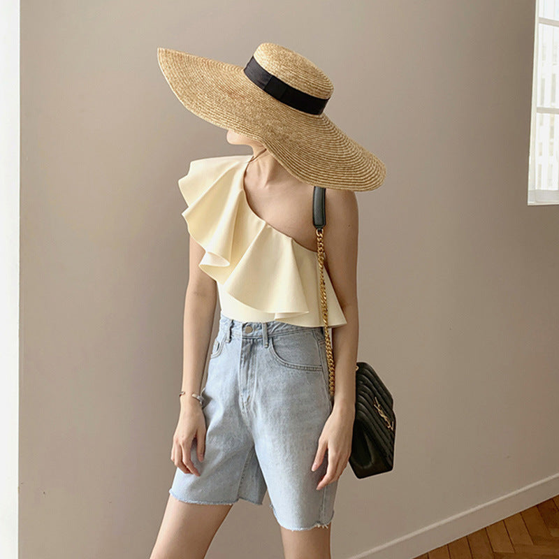 Large Ruffled One-Piece Swimsuit