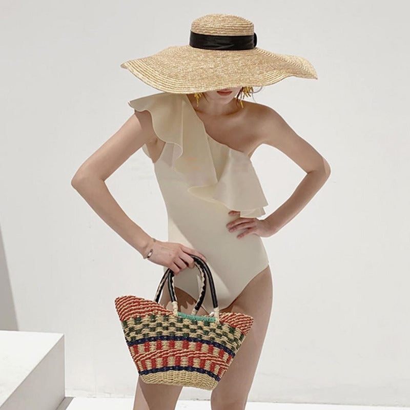 Large Ruffled One-Piece Swimsuit