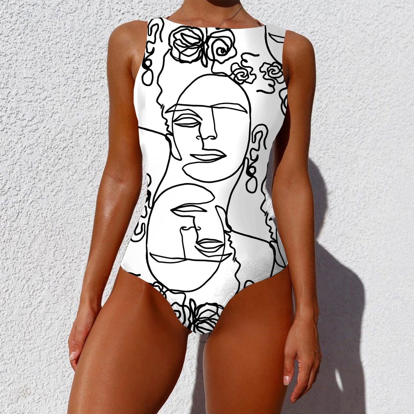 Vintage Print Lady Swimsuit
