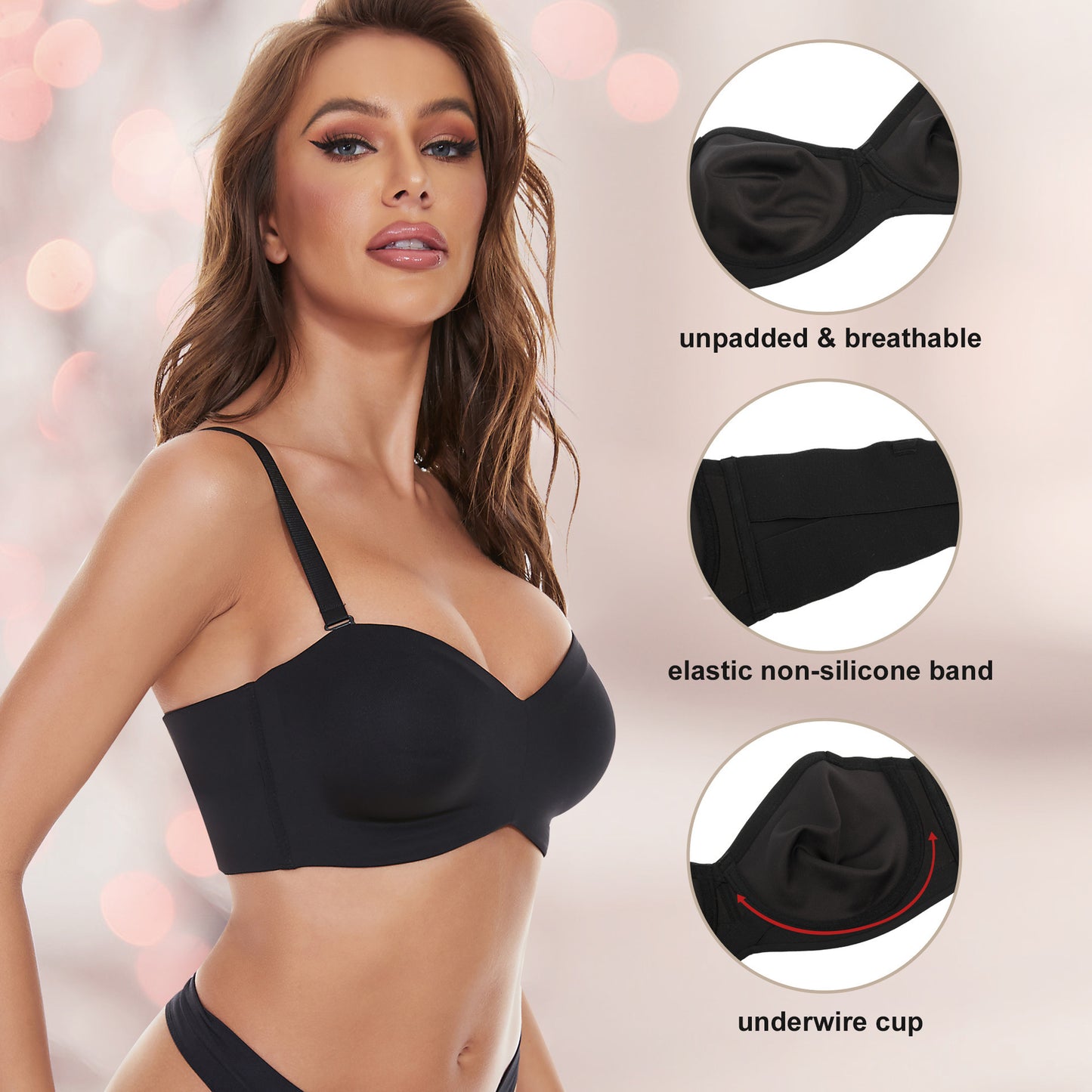 Underwear Invisible Push Up Bra