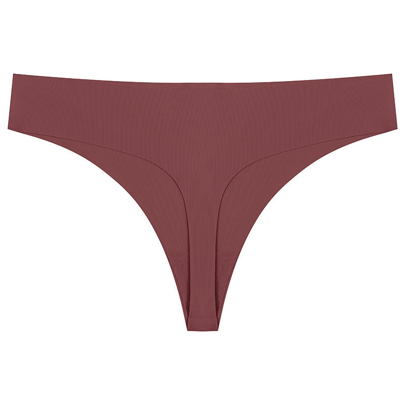 Maroon thong on a white background
