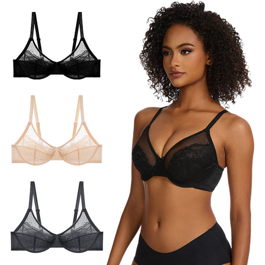 Plus Size Gauze Push Up Bra
