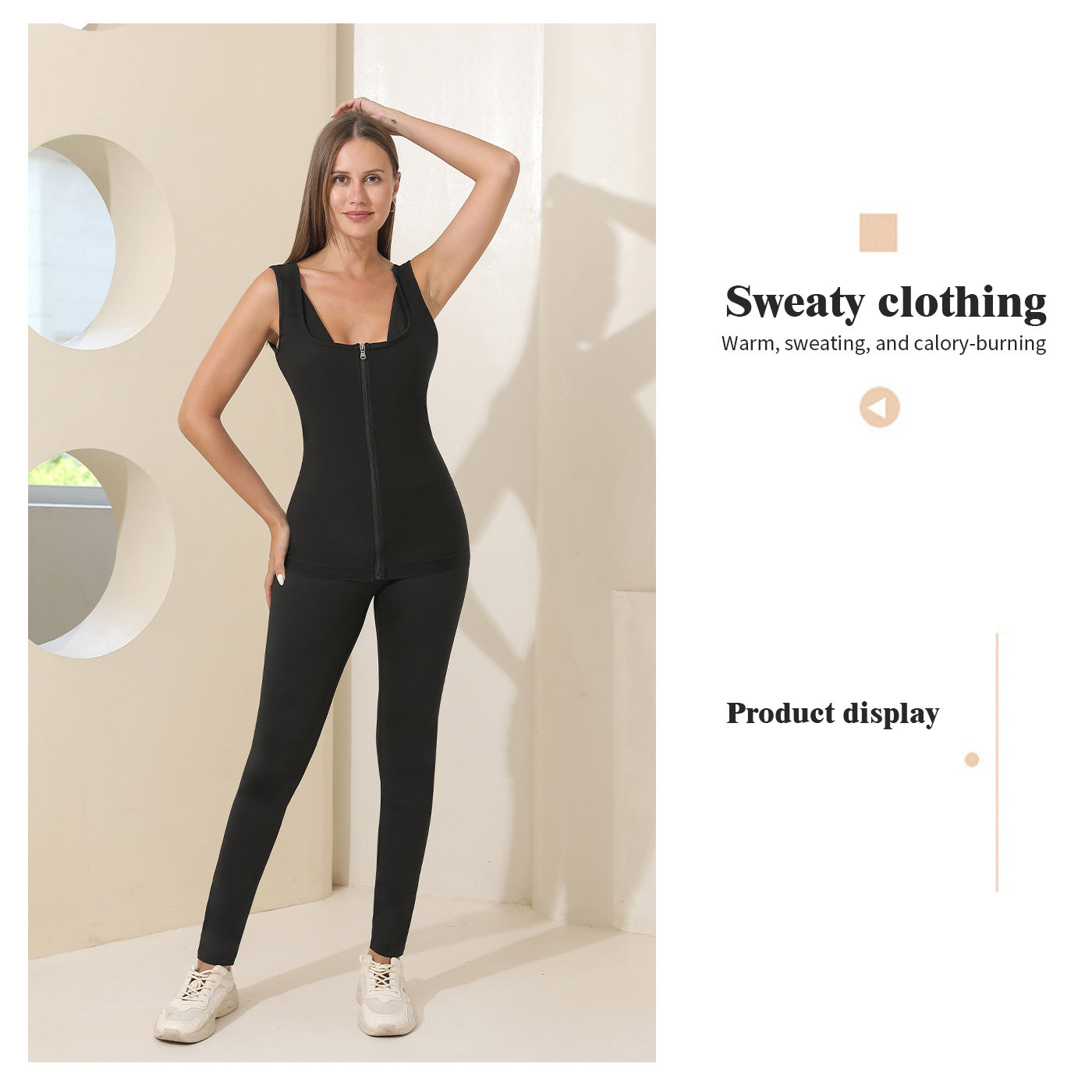 Women's Zip Vest Shapewear sweatshirt