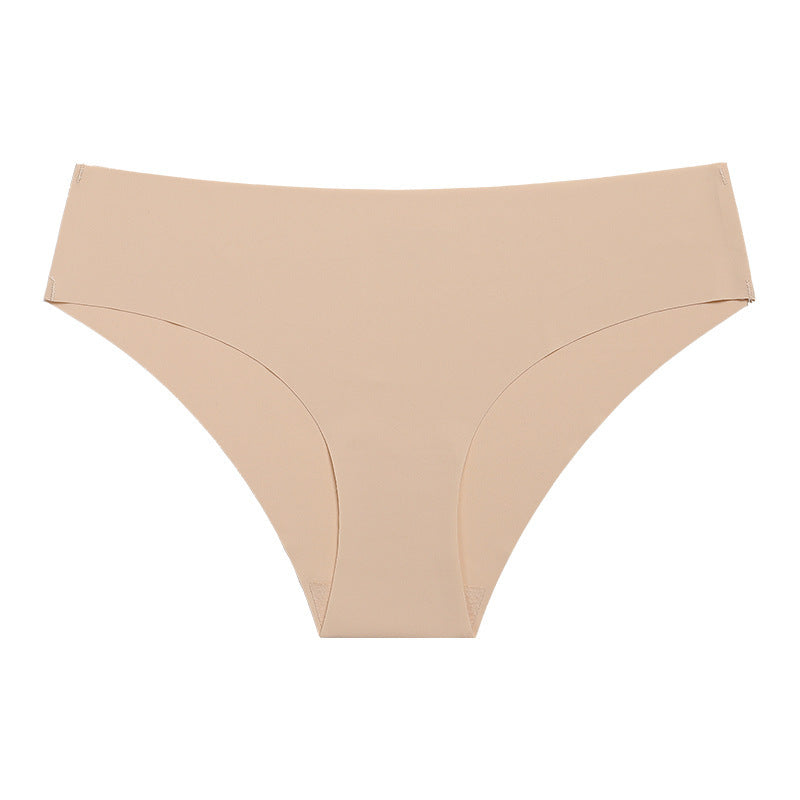 Beige women's underwear on a white background