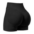 Black athletic shorts on a white background