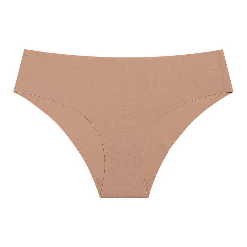 Tan women's underwear on a white background
