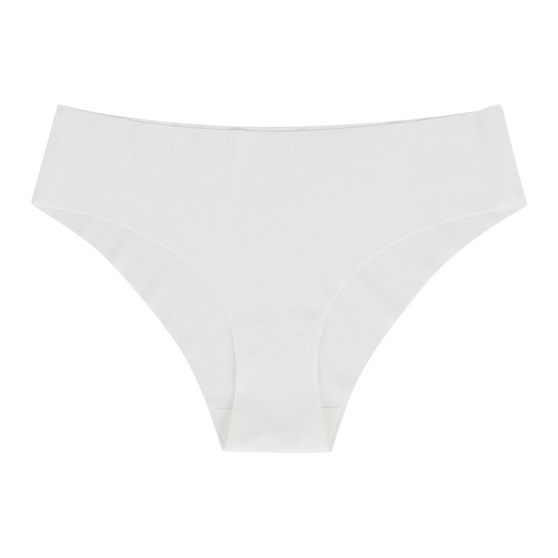 White women's underwear on a white background