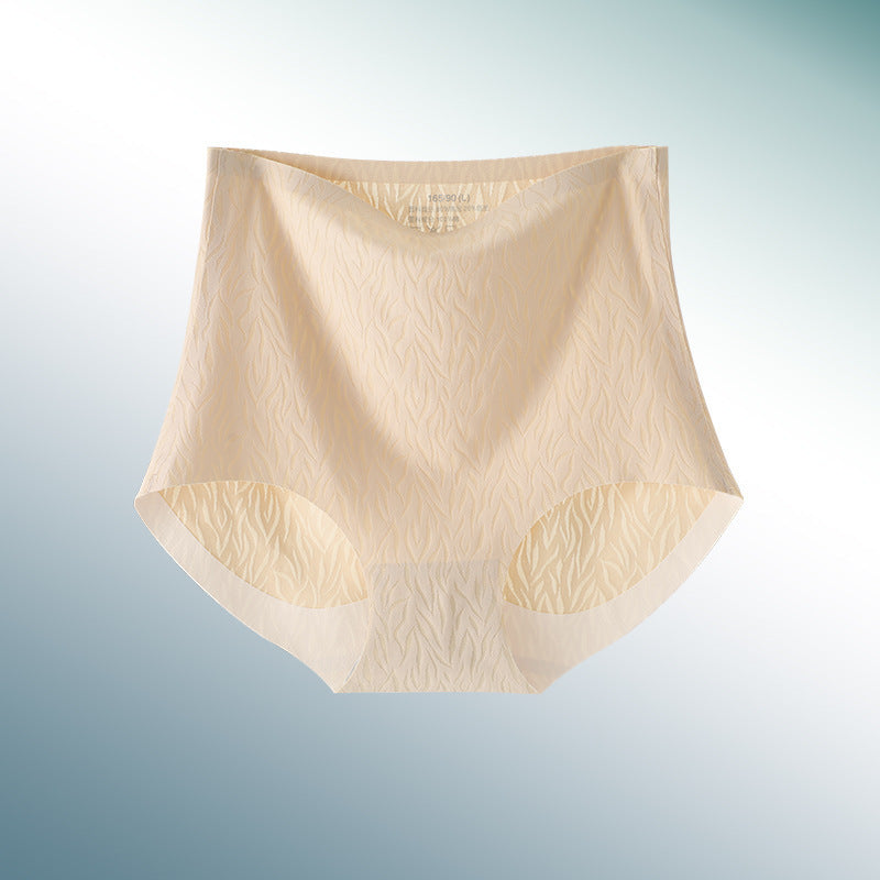 Beige women's underwear on a light gray background