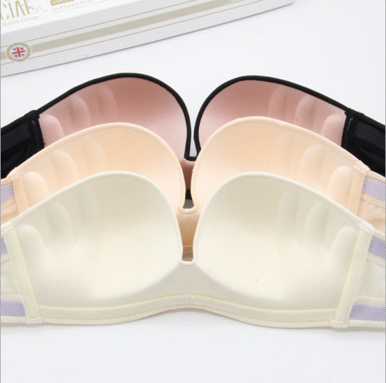 Beige bra with a clear background