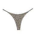 Leopard print bikini bottom on a white background