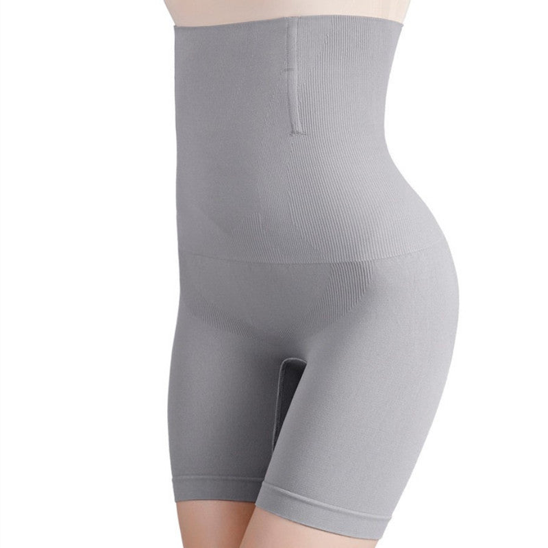 Gray shapewear shorts on a white background