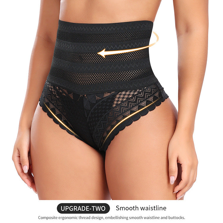 Mid-High Waist Lace Belly Contracting