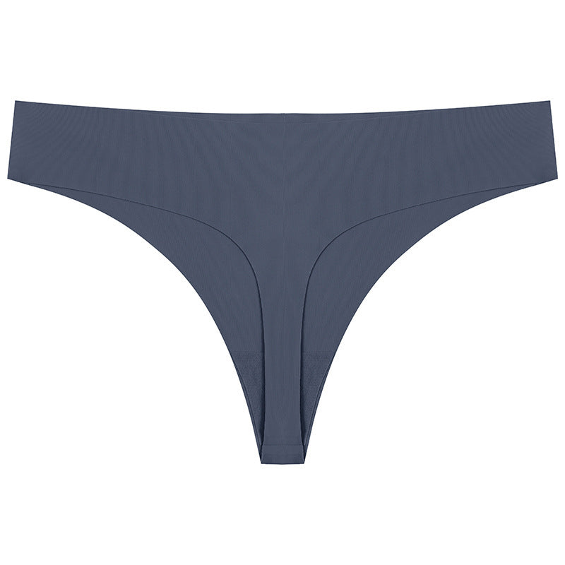 Navy blue thong on a white background