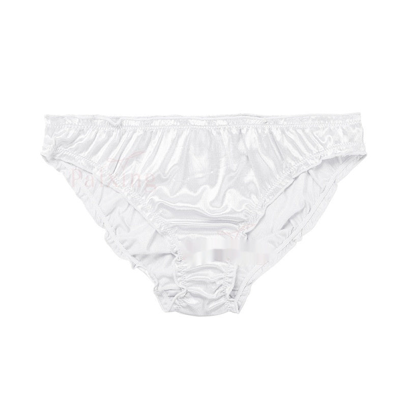 White women's underwear on a white background
