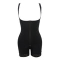 Black shapewear bodysuit on a white background