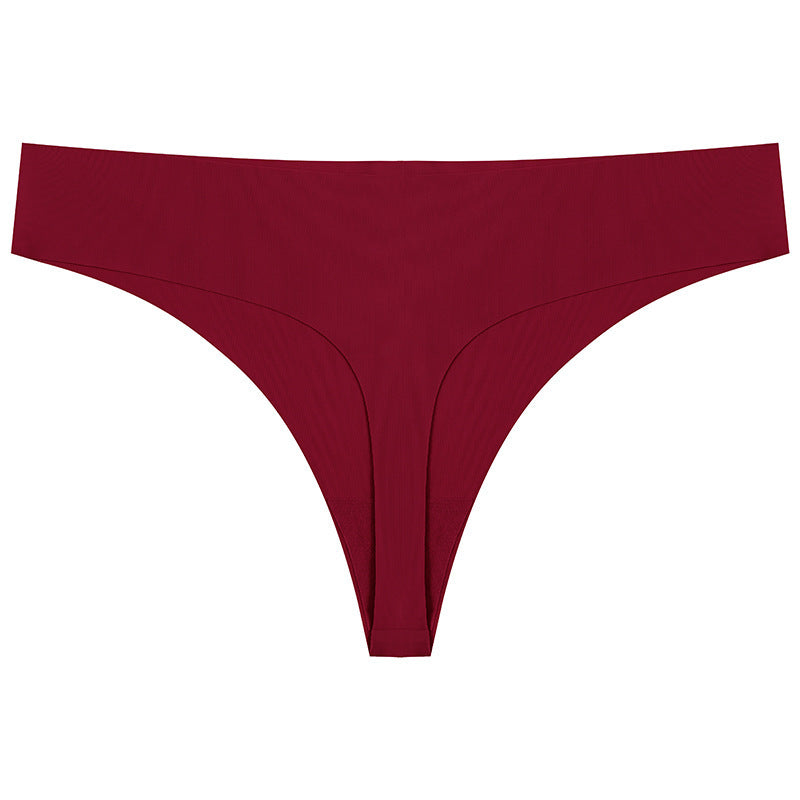 Maroon thong on a white background