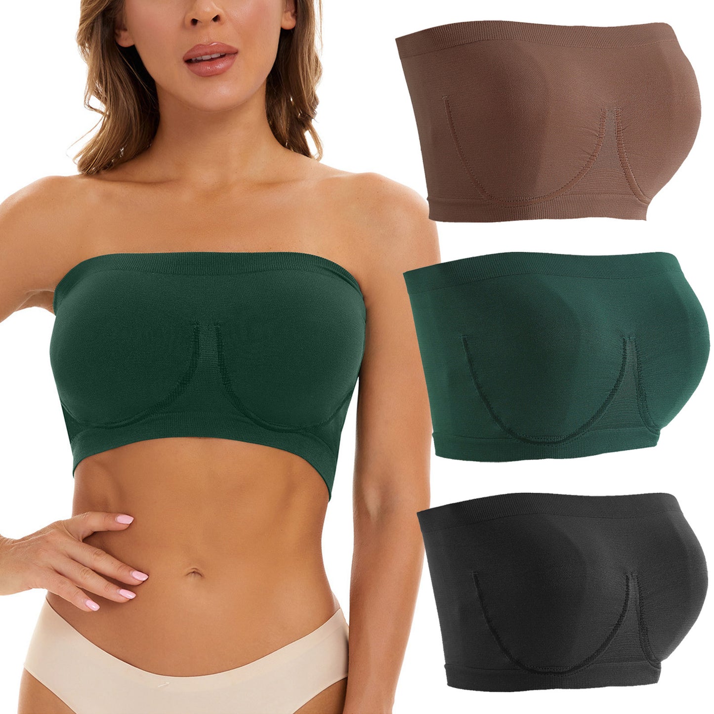 Plus Size Seamless Bandeau Bra