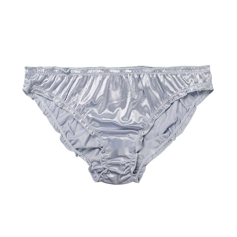 Silver metallic underwear on a white background