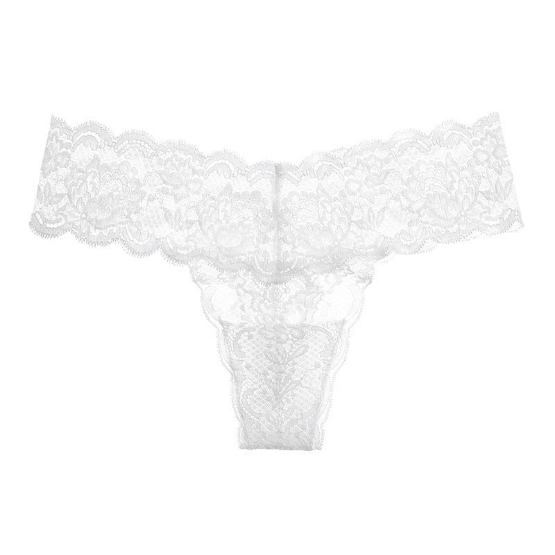 White lace lingerie set on a white background