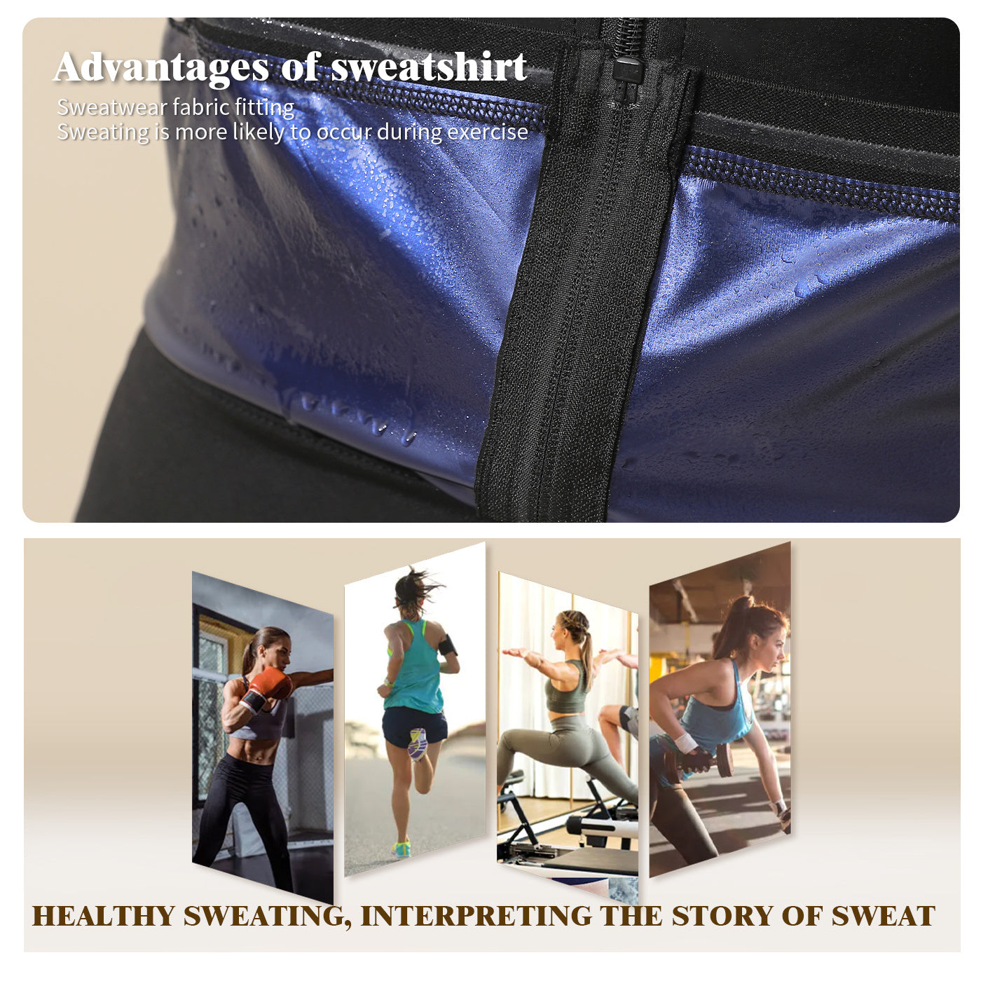 Women's Zip Vest Shapewear sweatshirt