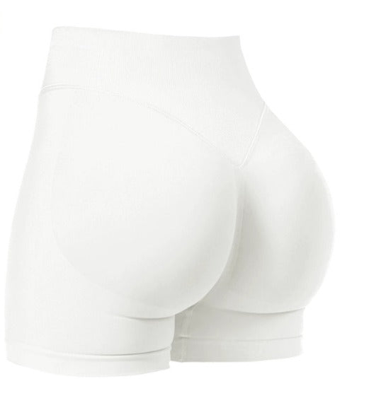 White athletic shorts on a white background
