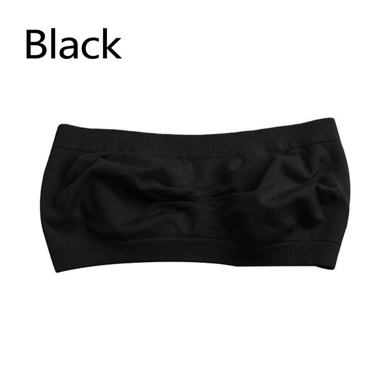 Black bandeau top on a white background with 'Black' text above.