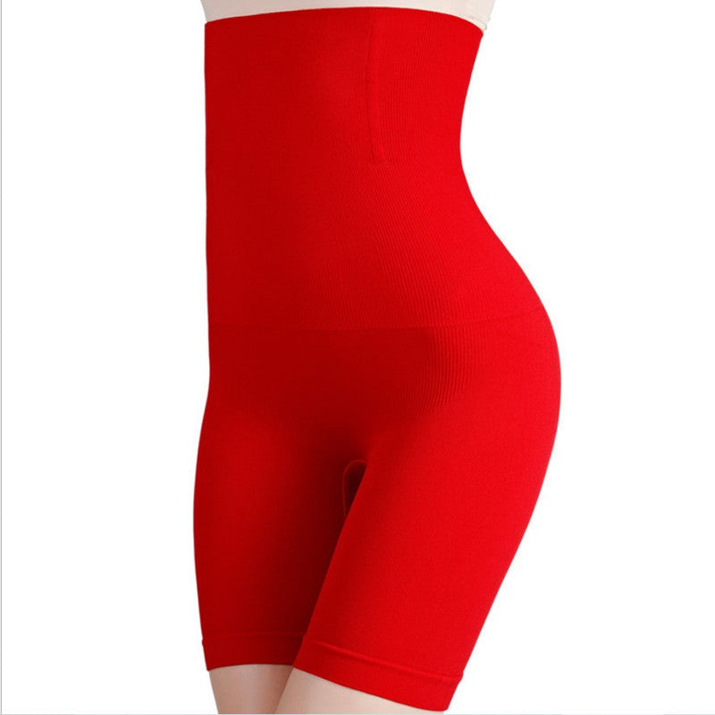 Red shapewear shorts on a white background