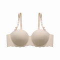 Beige bra on a white background