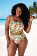 Plus Size Printed Swimsuit